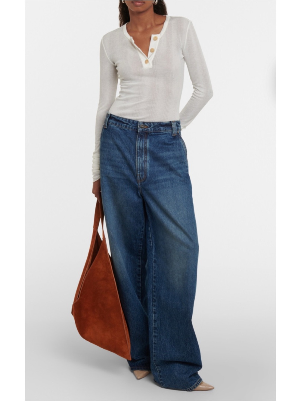 Khaite Janelle cotton-blend jersey bodysuit
